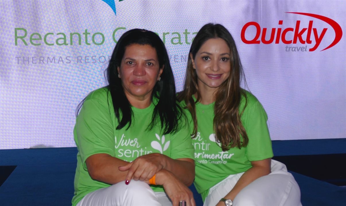Neila Lima e Fernanda Rorato, gerentes comerciais do Recanto Cataratas Thermas Resort & Convention