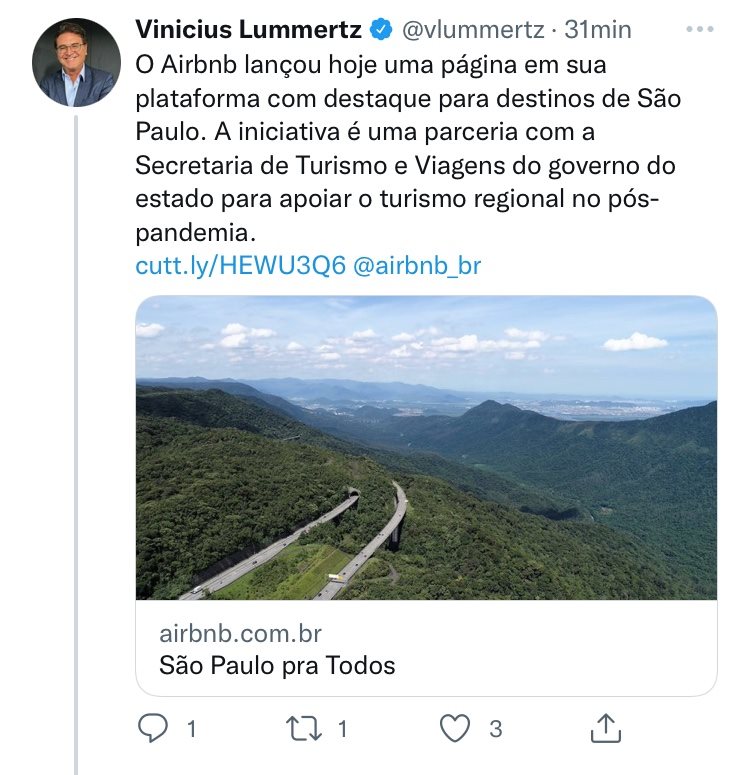 Vinicius Lummertz comentou a parceria em seus redes sociais