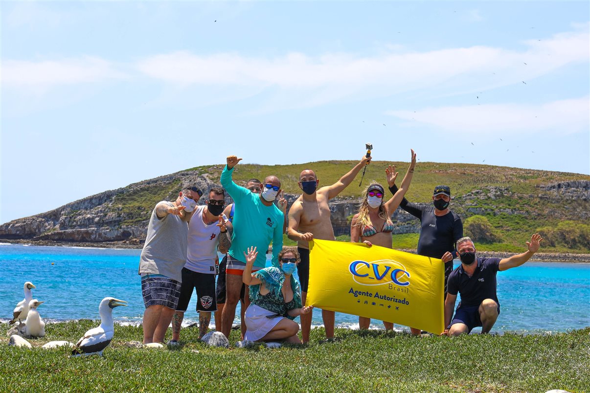 A CVC realizou uma famtrip para Abrolhos, na Bahia, que contou com a participação de 13 agentes de viagens