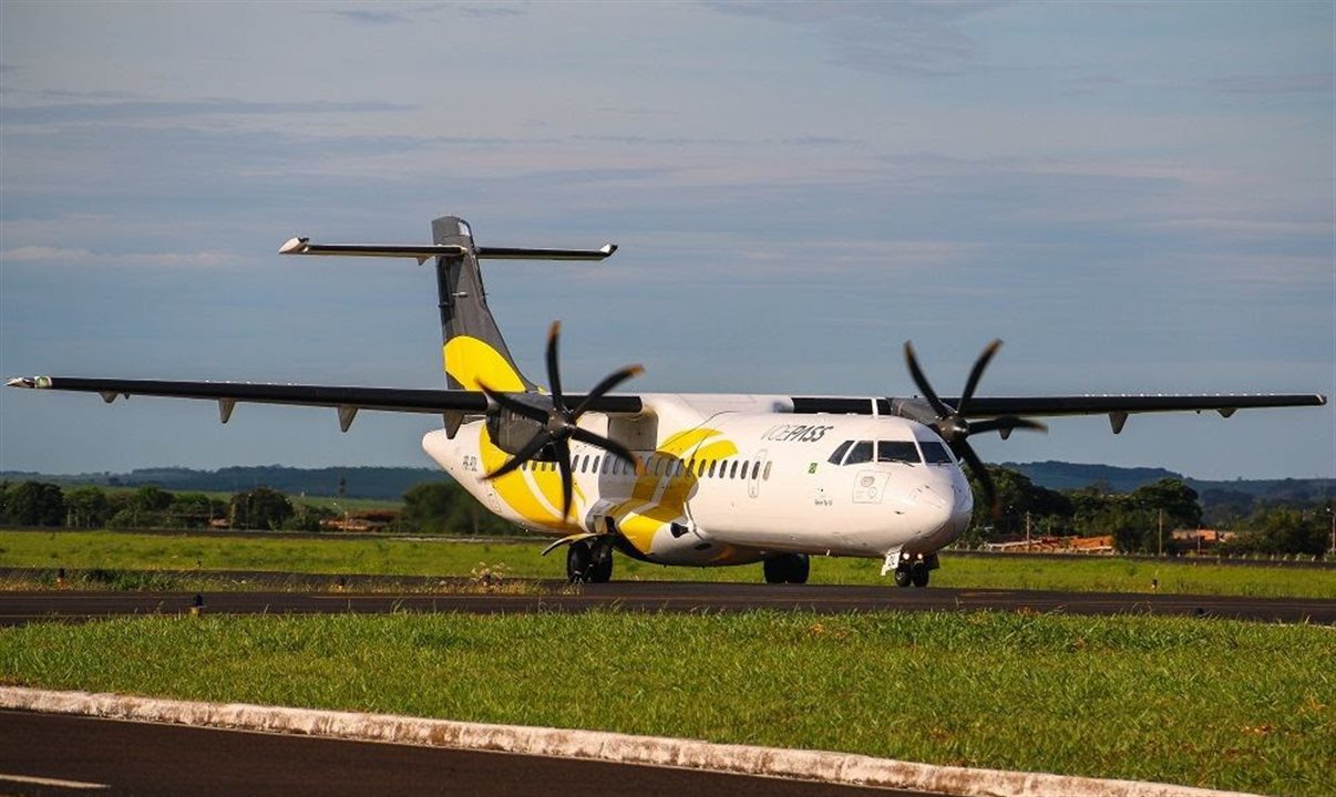 Os voos serão operados pela parceira Voepass com a aeronave ATR-72