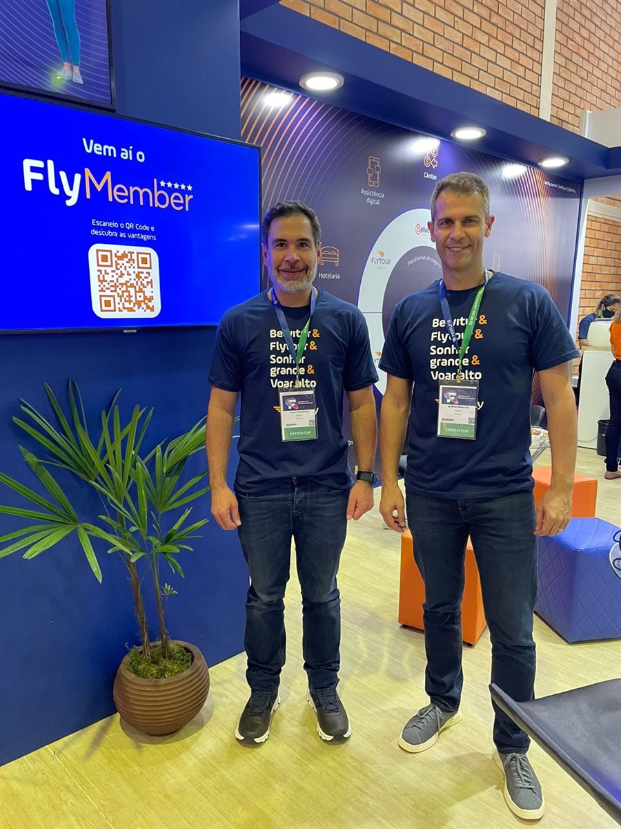 Flavio Marques e Marvio Mansur, diretores regionais de Vendas da Flytour Consolidadora