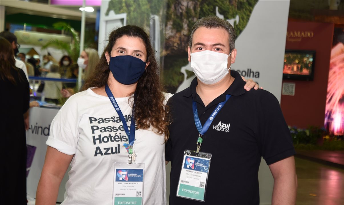 Ricardo Bezerra e Giulliana Mesquita, da Azul Viagens