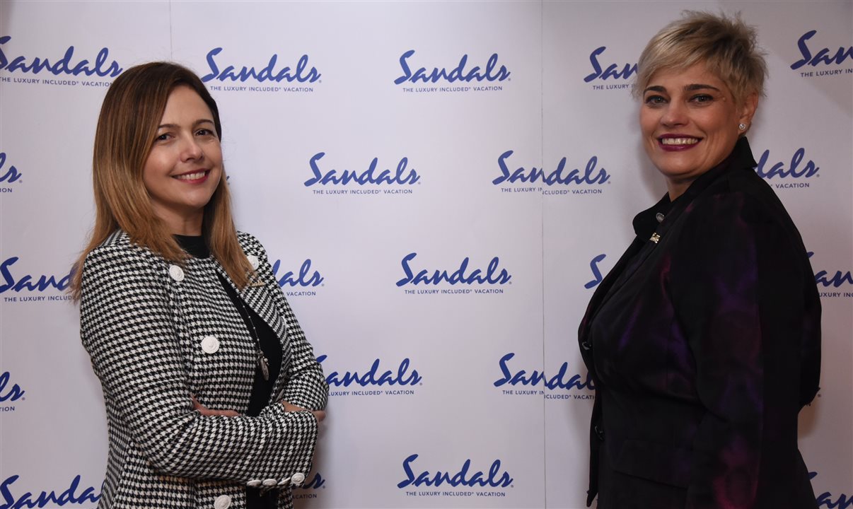 Renata Salina e Arlenes Garcia, da Sandals Resort