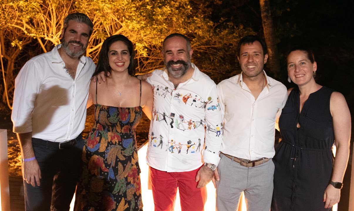 Executivos do grupo Palladium: Jesus Sobrino, Carollina Abud, Sergio Zertuches, Mario Viazzo e Agueda Iglesias