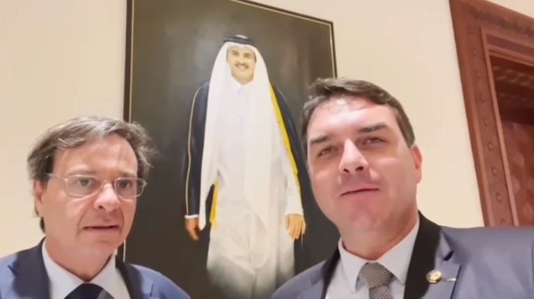 Gilson Machado Neto, ministro do Turismo, está com o senador Flávio Bolsonaro em missão do governo brasileiro no Oriente Médio