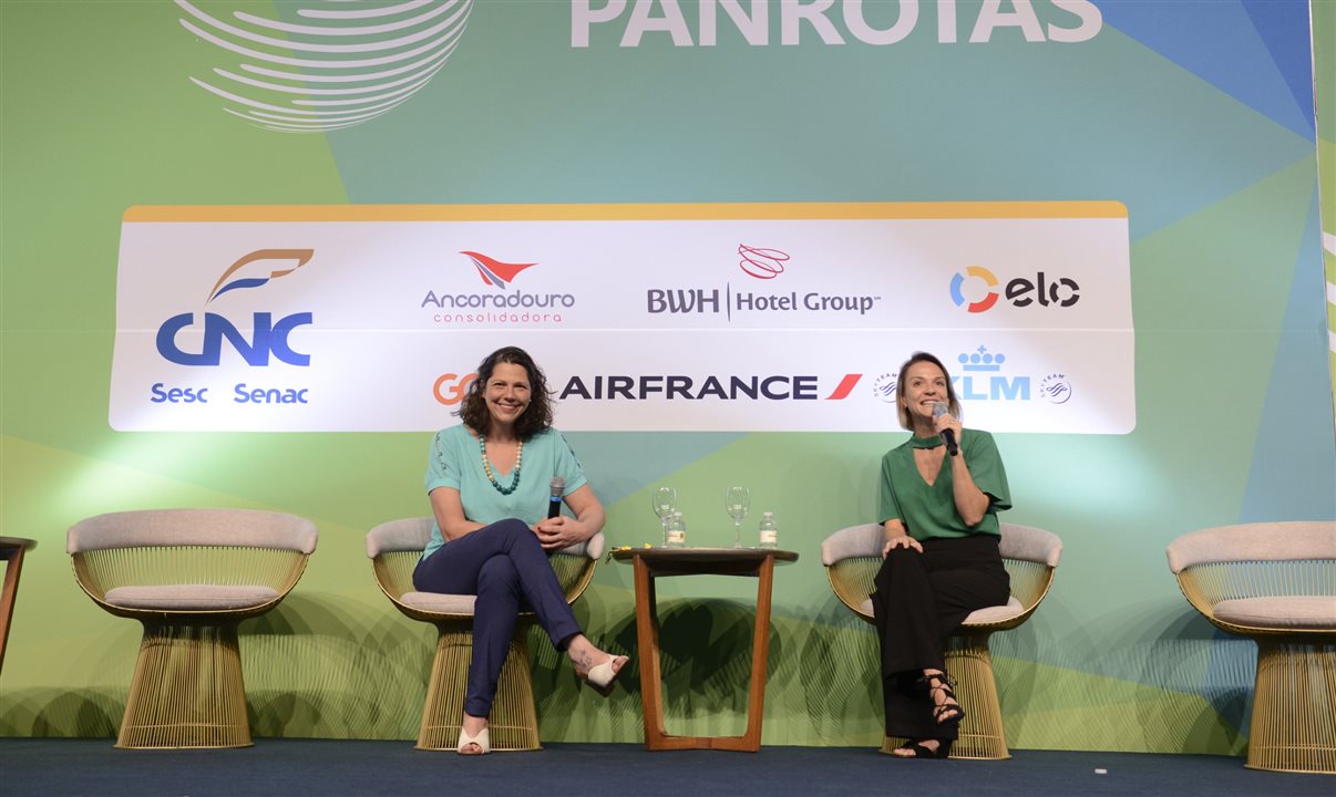 Carolina Morelli (CEO da Serra Brasilis Agência de Viagens e Turismo) e Roberta Aviz (analista de competitividade do Sebrae)