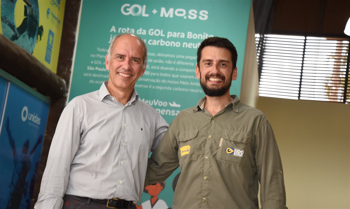 Eduardo Calderon, diretor de Controle de Operações e Engenharia, e Bruno Wendling, diretor-presidente da Fundação de Turismo de Mato Grosso do Sul