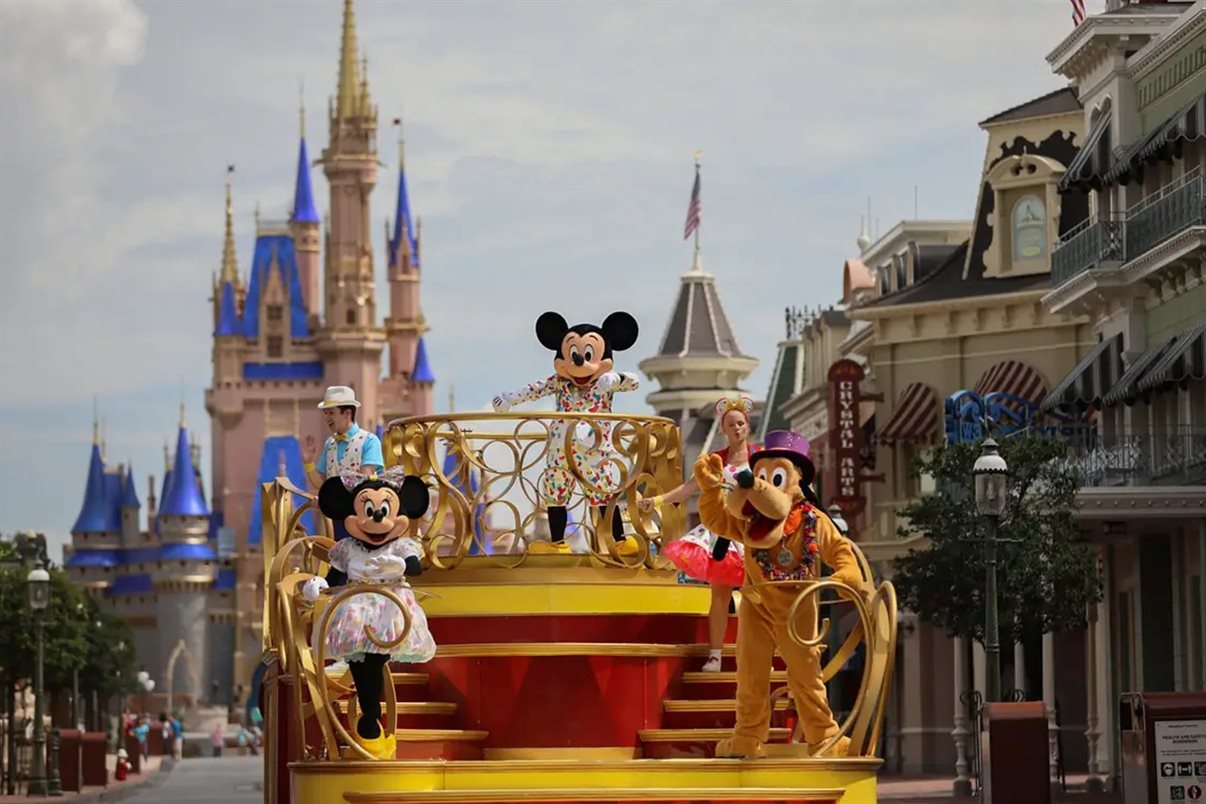 As receitas dos parques, experiências e produtos da Disney no período foram de US$ 7,2 bilhões