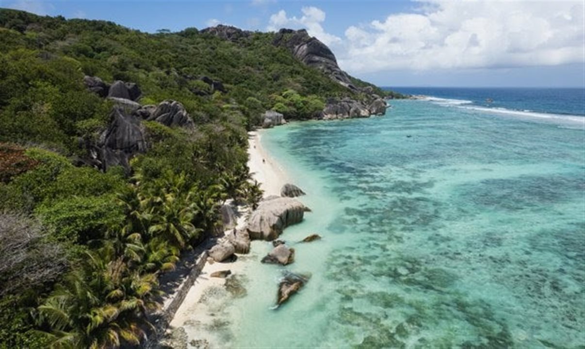 Praia Anse Source d'Argent, em Seychelles