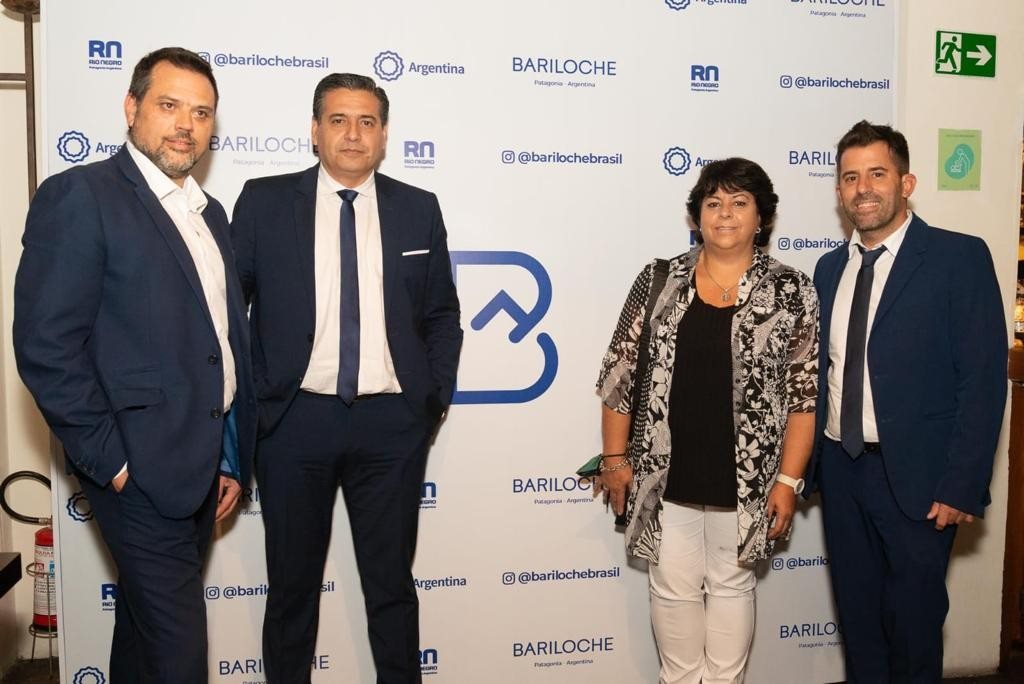 Gaston Burlon, Ricardo Sosa, Marta Velez e Ezequiel Barberis, do Turismo de Bariloche