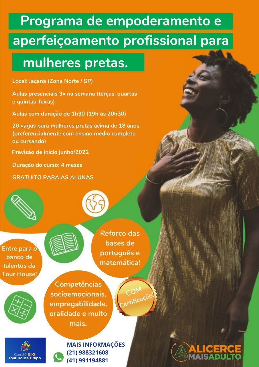 O curso de desenvolvimento é gratuito para as alunas pretas residentes da Zona Norte de São Paulo