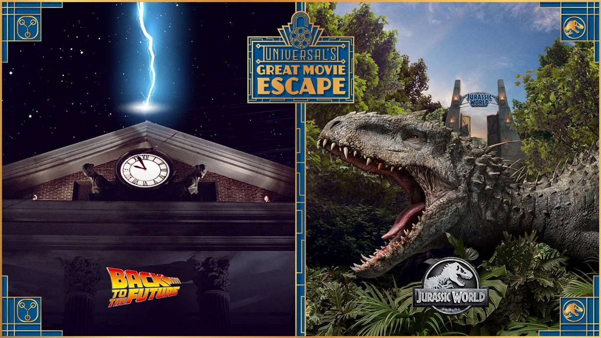 Universals Great Movie Escape será inspirada nos filmes Jurassic World e De Volta ao Futuro