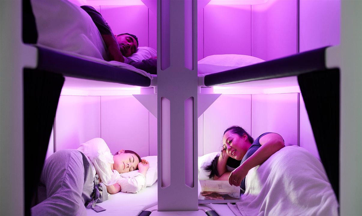 Aérea oferecerá três opções de cabine para viajante obter o melhor sono no céu