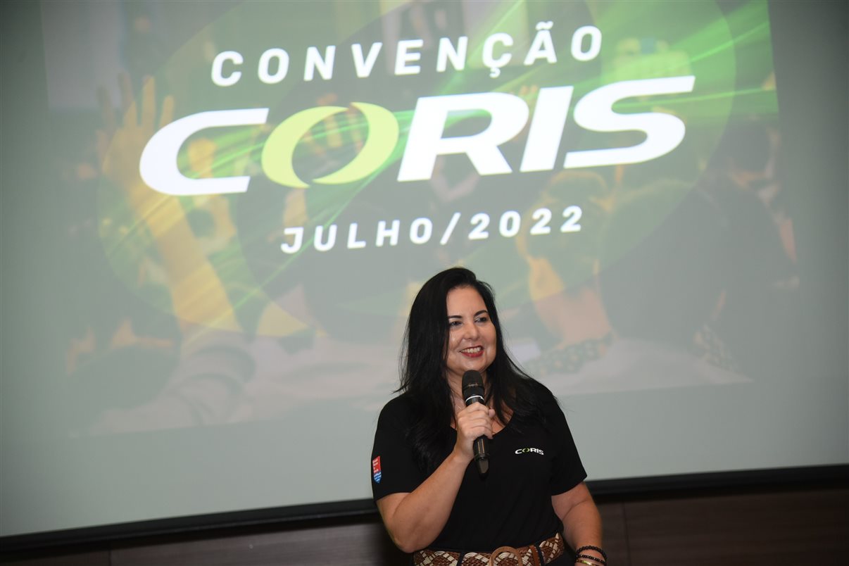 Cláudia Brito, sócia-diretora Comercial da Coris, durante a Convenção