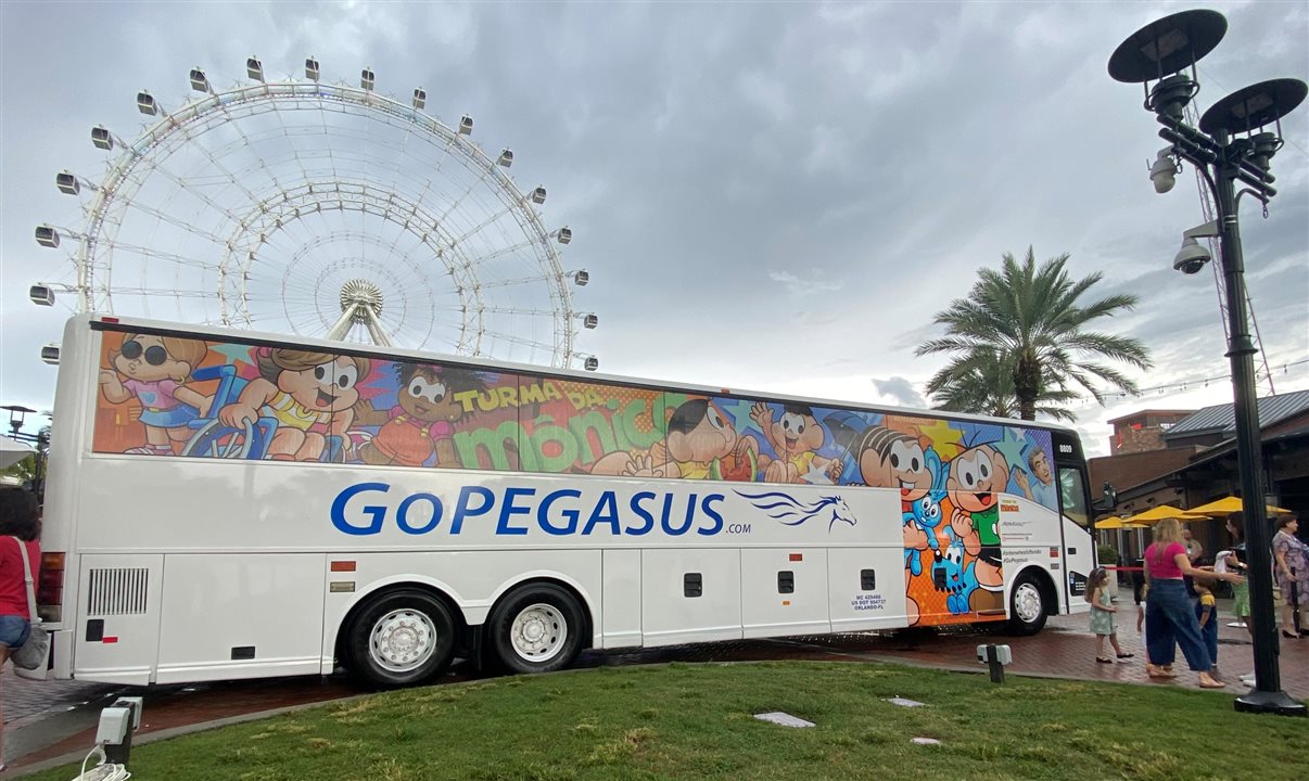 GoPegasus adesivou um ônibus com os personagens da Turma da Mônica
