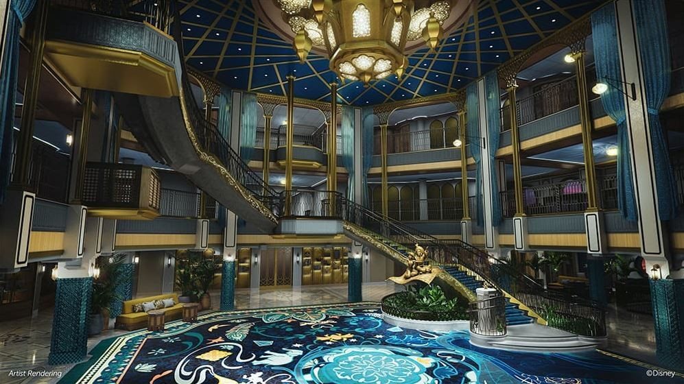 Grand Hall do novo navio será inspirado em Alladin