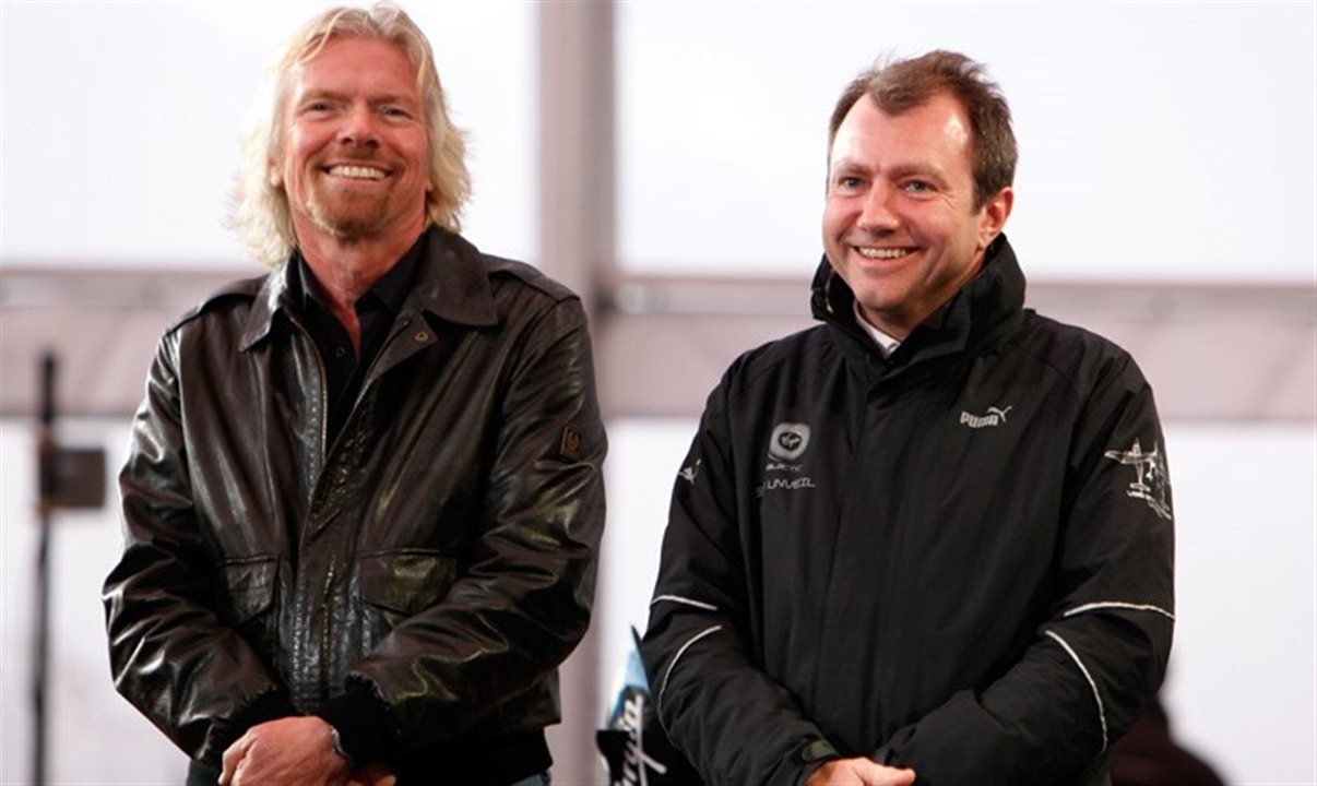 Richard Branson, fundador do Virgin Group, e Will Whitehorn, presidente da UKspace e palestrante da WTM Londres 2022