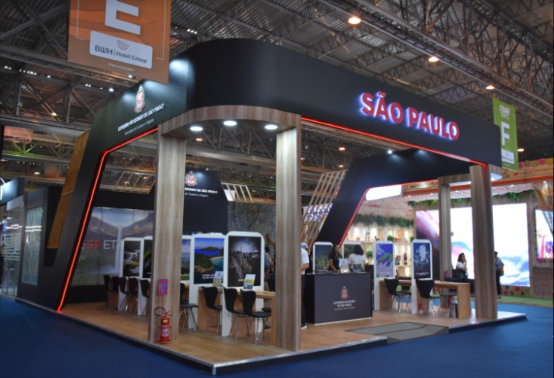 O estande da Setur-SP na Abav Expo tem 108 m²