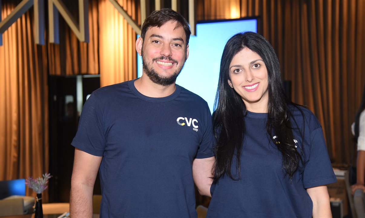 Tiago Xavier e Nathalia Pacheco, da CVC Corp