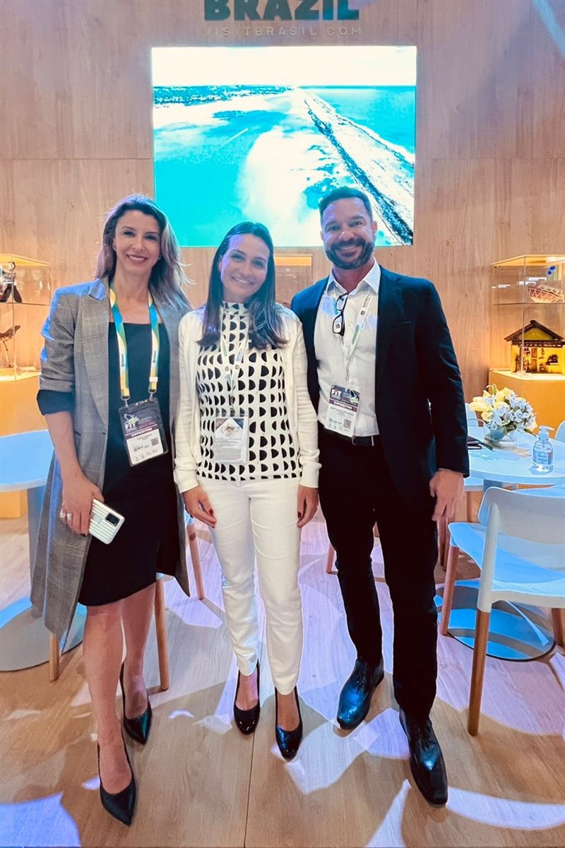 Karina Nogueira, diretora de marketing da Embratur, Roberta Werner, diretora executiva Rio CVB e Rafael Luisi, assessor do presidente da Embratur 