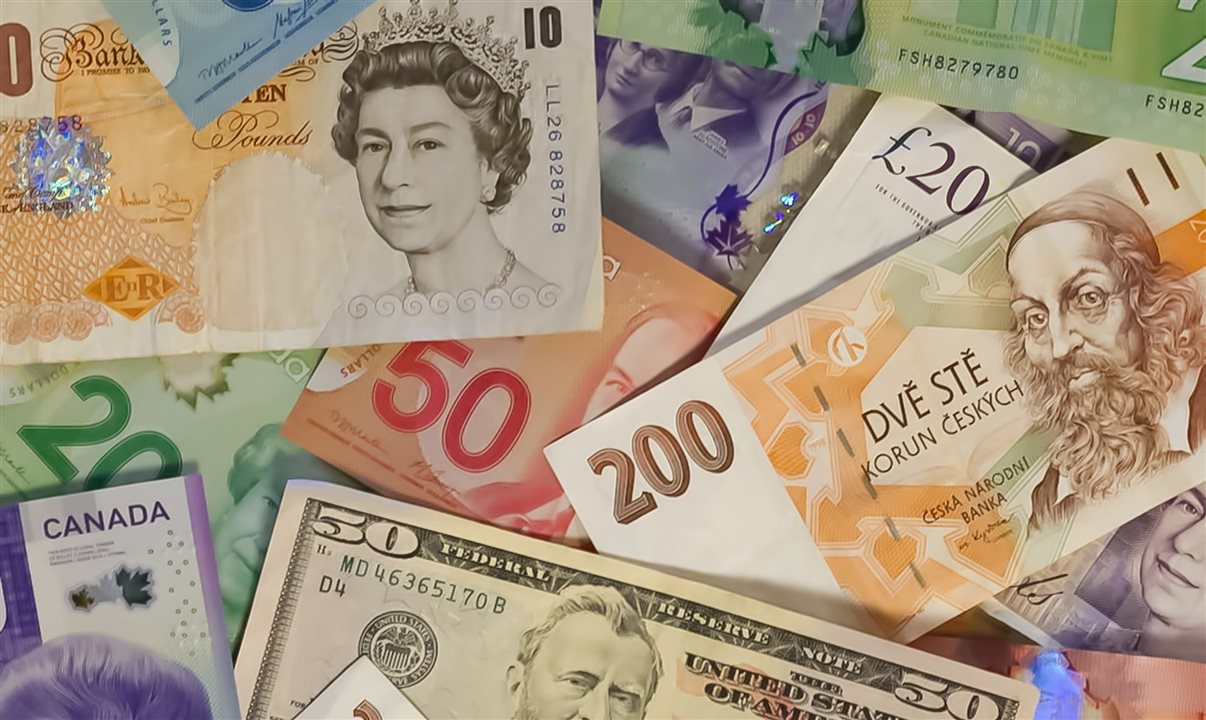 Ranking das moedas mais transacionadas no Brasil inclui ainda o dólar, libra esterlina, dólar canadense e iene