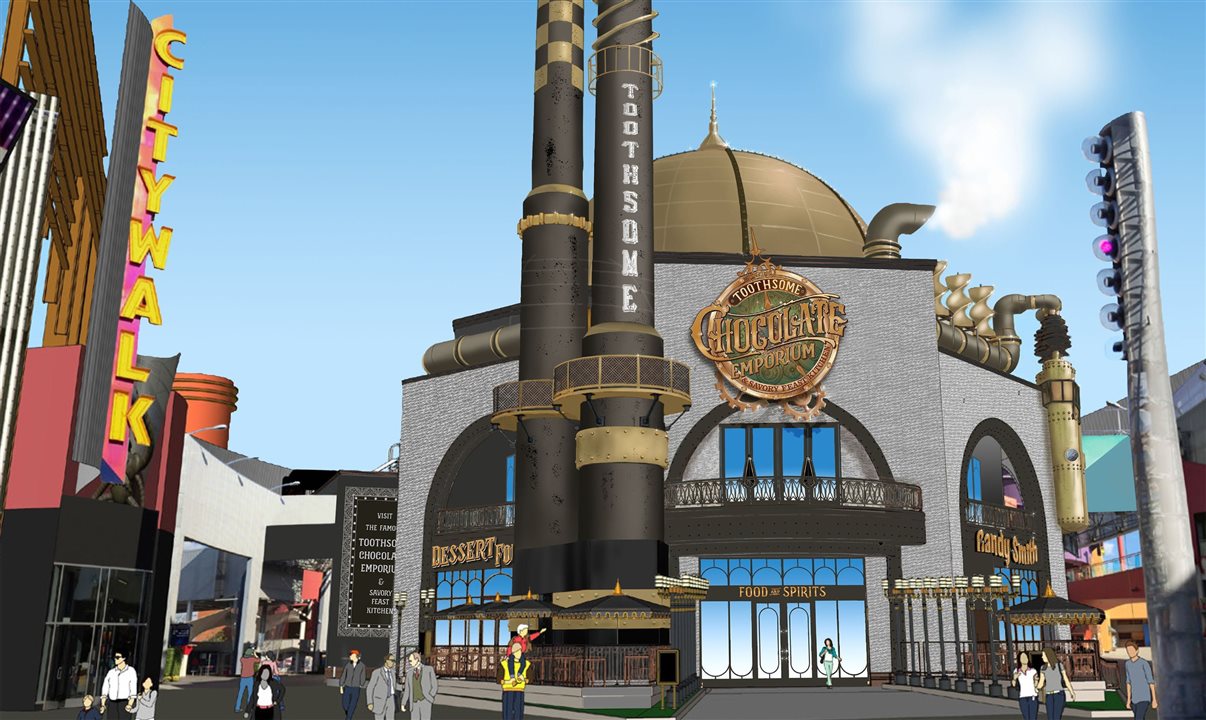 Toothsome Chocolate Emporium & Savory Feast Kitchen abrirá em 2023 no Universal Studios Hollywood