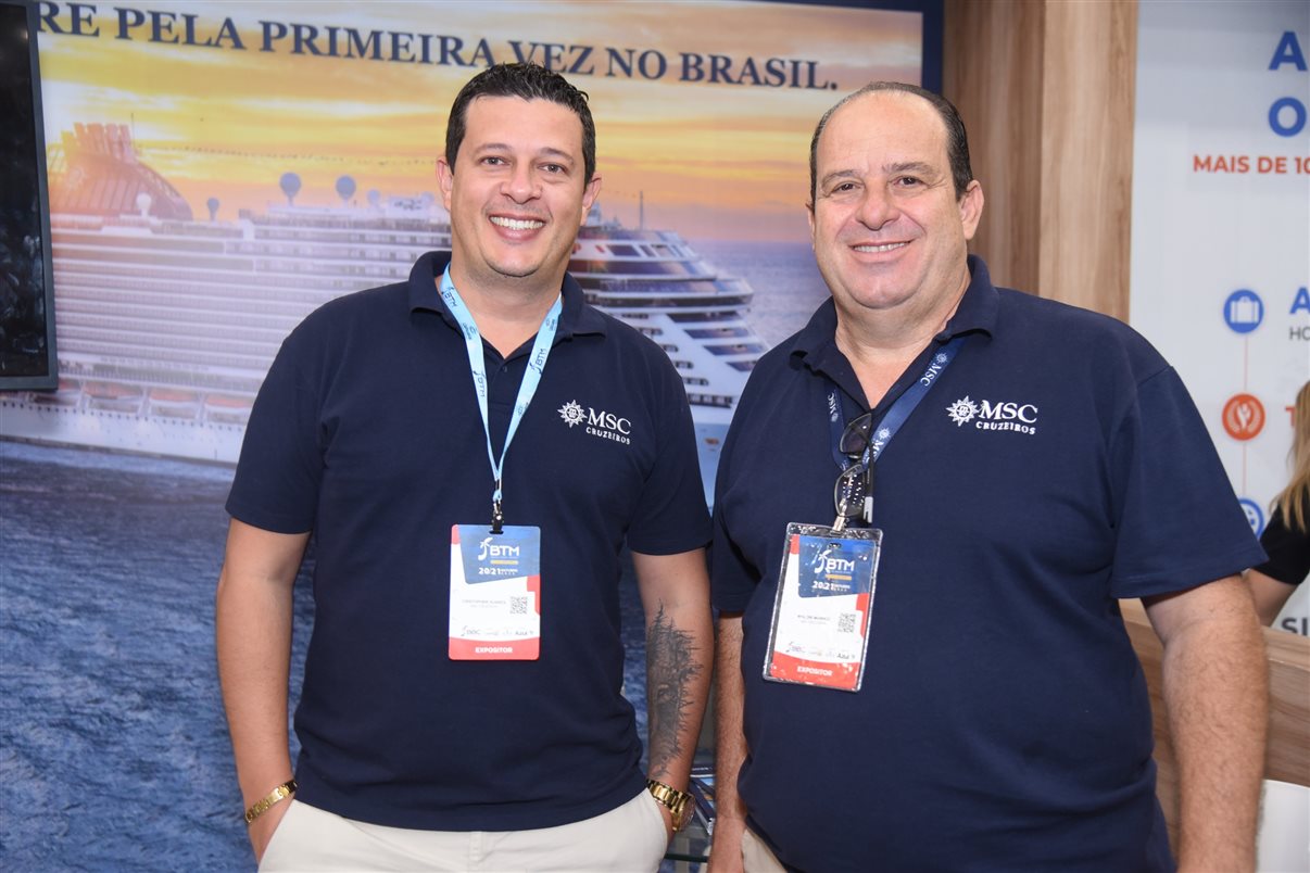 Cristopher Soares e Waldir Munhoz, da MSC Cruzeiros
