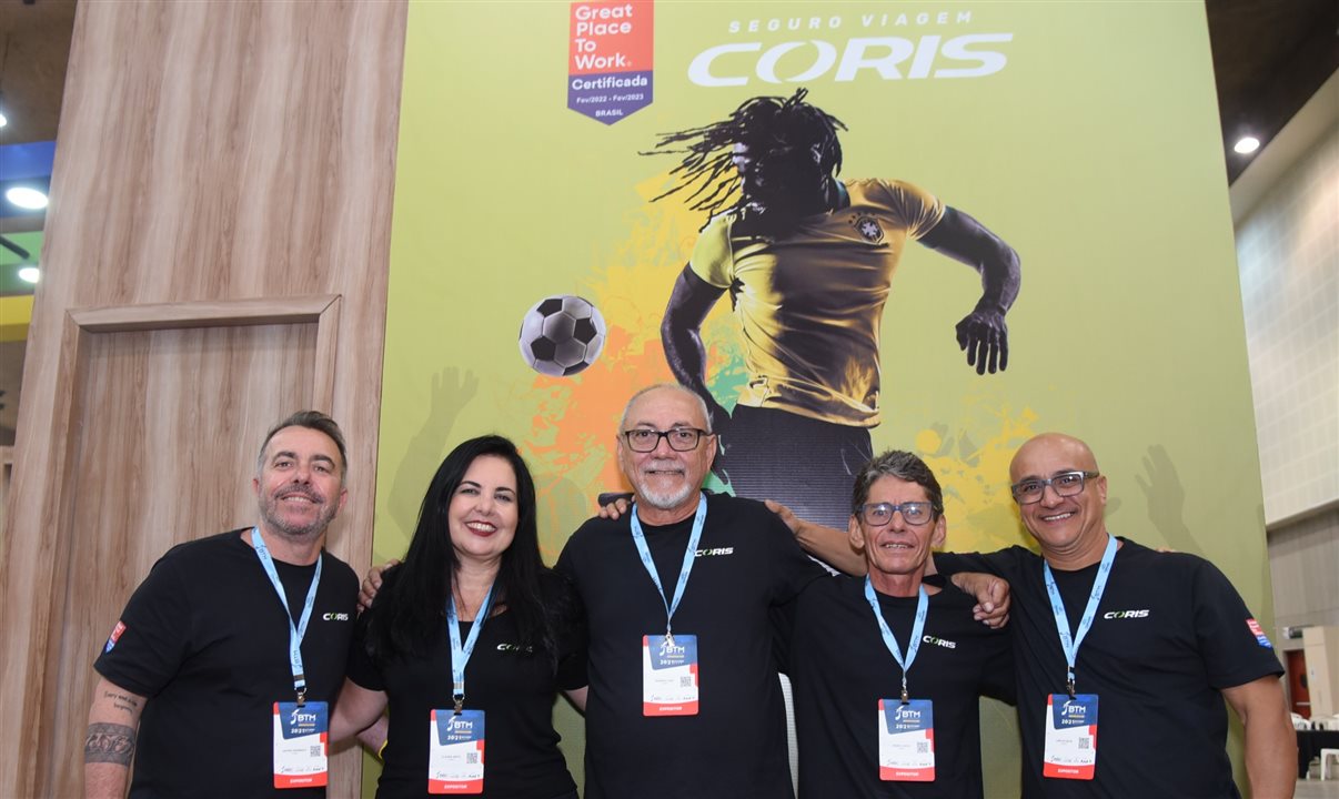 Time Coris na BTM 2022: Anysio Espindola, Claudia Brito, Rogério Leão, Pedro Costa e Carlos Silva