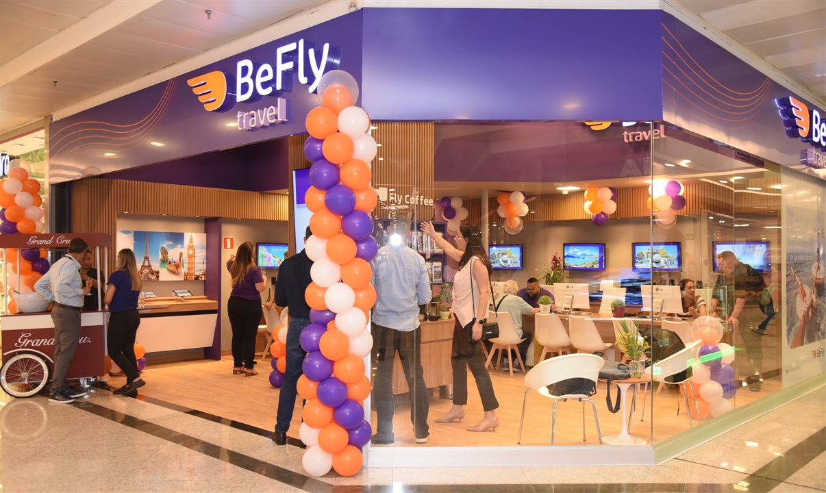 Primeira BeFly Travel foi aberta em outubro de 2022 no Shopping ABC, em Santo André, em São Paulo