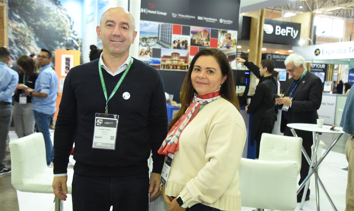 O diretor da Abreu, Ronnie Correa, e a gerente de Marketing da Abreu para o Brasil, Adriana Cavalcanti