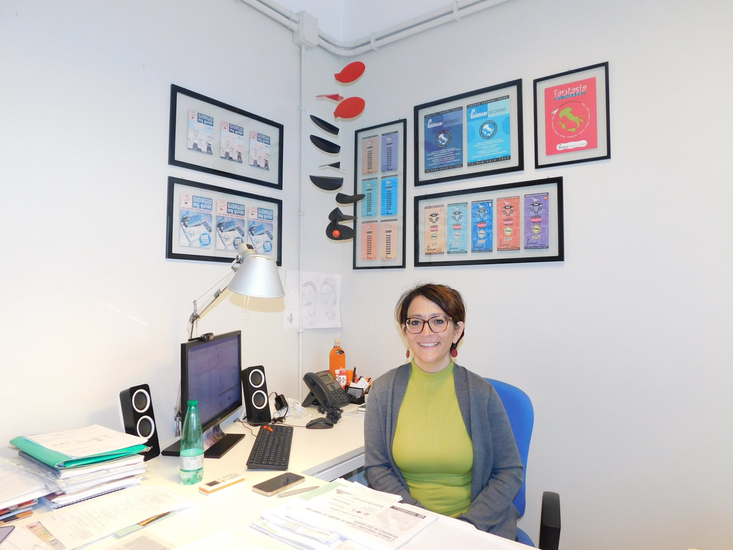 A diretora da Carrani Tours, Chiara Gigliotti, em seu escritório em Roma