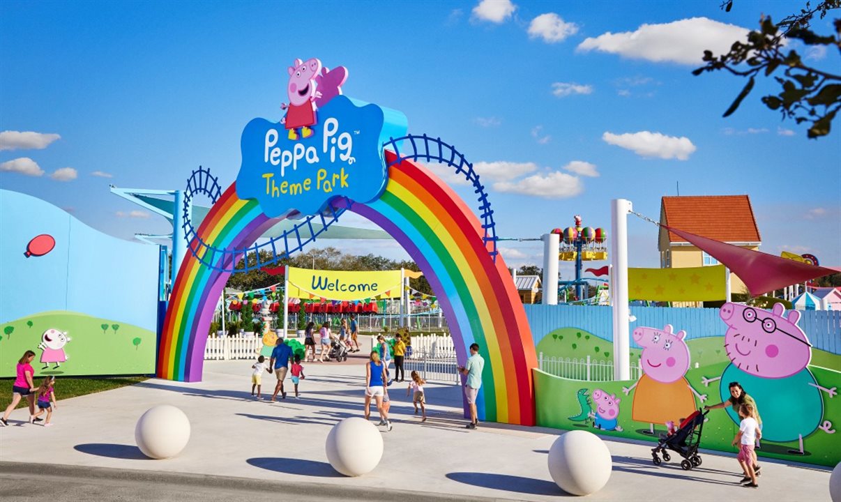 Brightline Trains, o Novo Parque Temático Peppa Pig (foto) e o Margaritaville Orlando Resort serão os temas principais do webinar