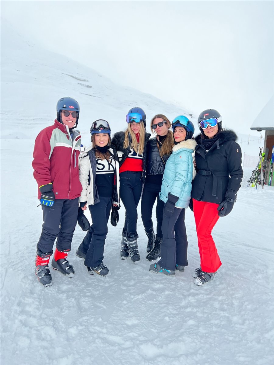 Marcelo Barone, Hae Choo, Vanessa Pinheiro, Maria Fernanda Caramella e Claudia Bratke em St. Moritz