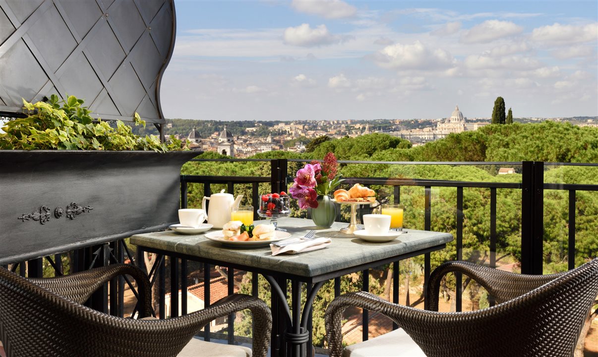 Café da manhã do Hotel Splendide Royal Roma, um dos novos membros do The Leading Hotels of the World