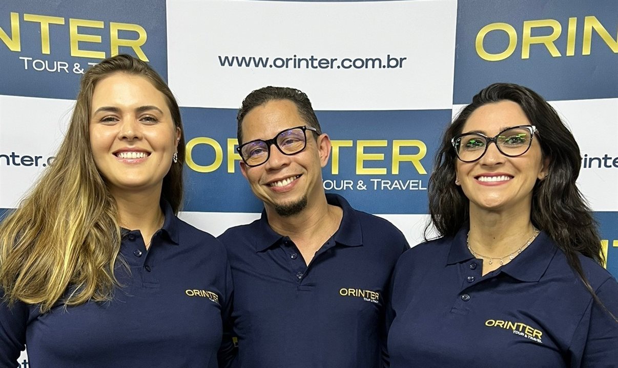 Dayana Medes, Reno de Paula e Viviani Sarmieri, da Orinter no Paraná