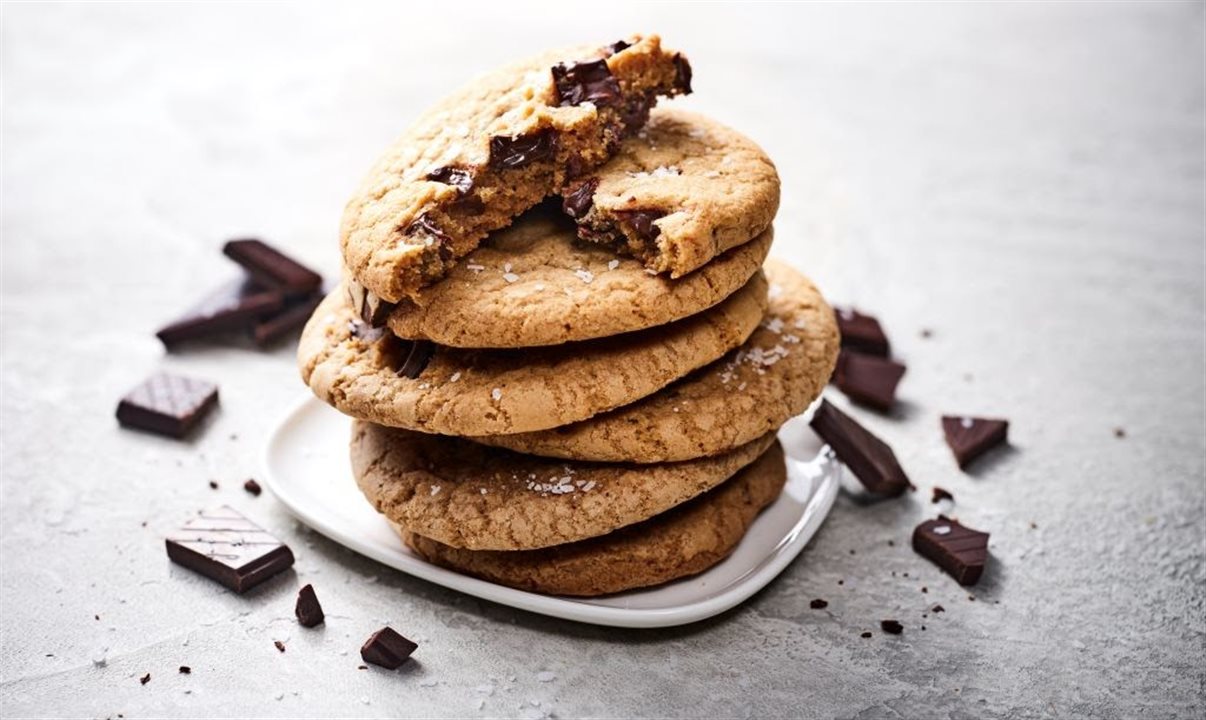 O cookie com pedaços de chocolate e sal marinho da Bell's Cookie Co é uma das opções de sobremesa