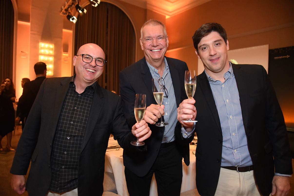 Fábio Mader, Leonel Andrade e Rodrigo Sienra, da CVC Corp