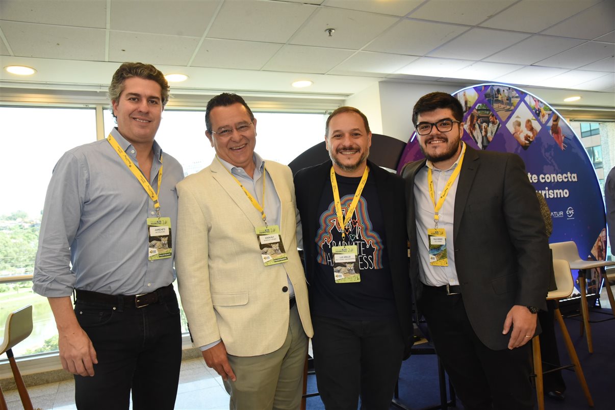 Juarez Neto (Ancoradouro), Edson Ruy (Mondiale Turismo), Luiz Araujo (Disney Destinations) e Paulo Biondo (Azul Viagens)