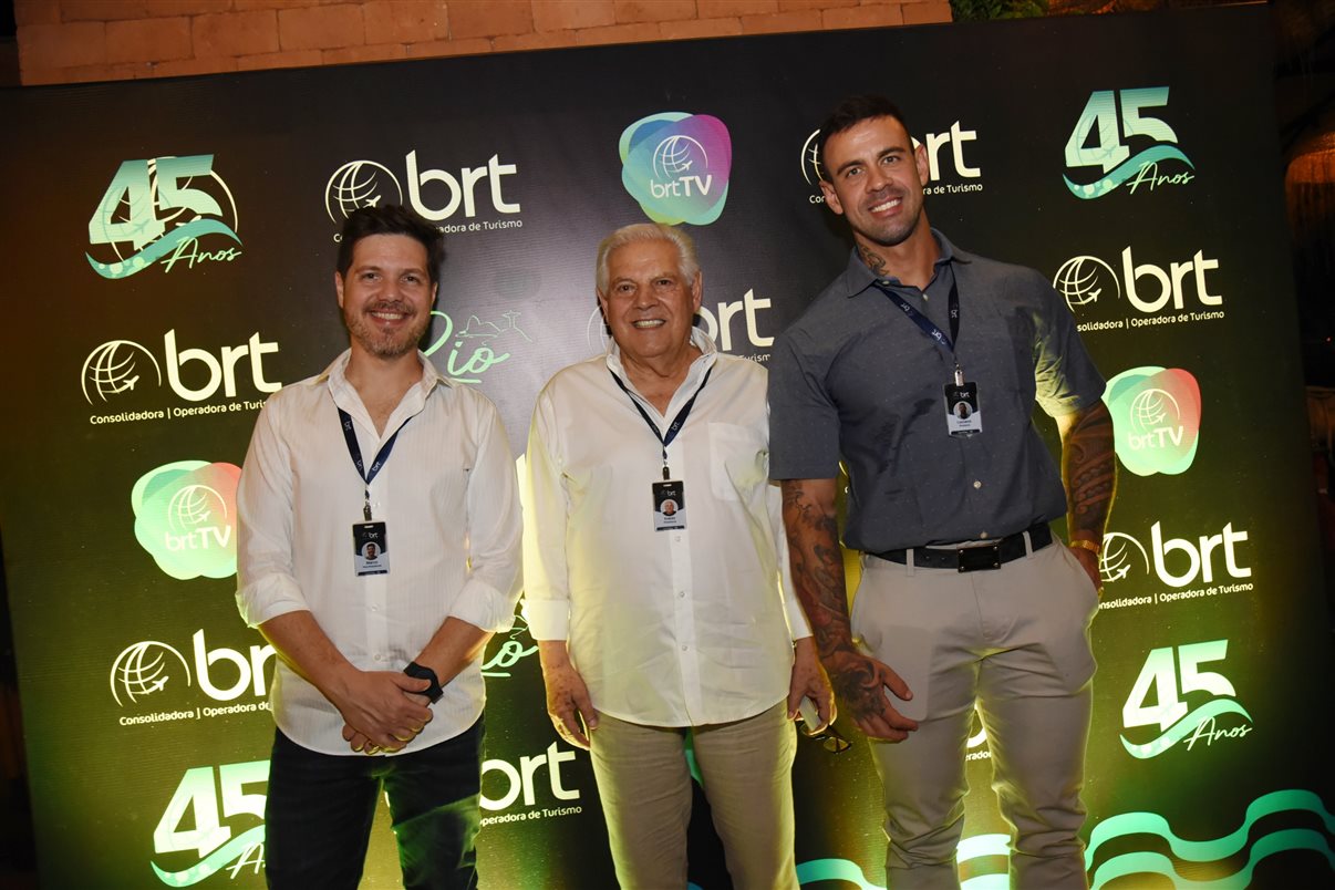 Diretores do Grupo BRT: Marco Aurélio Di Ruzze, Eraldo Palmerini e Luciano Palmerini
