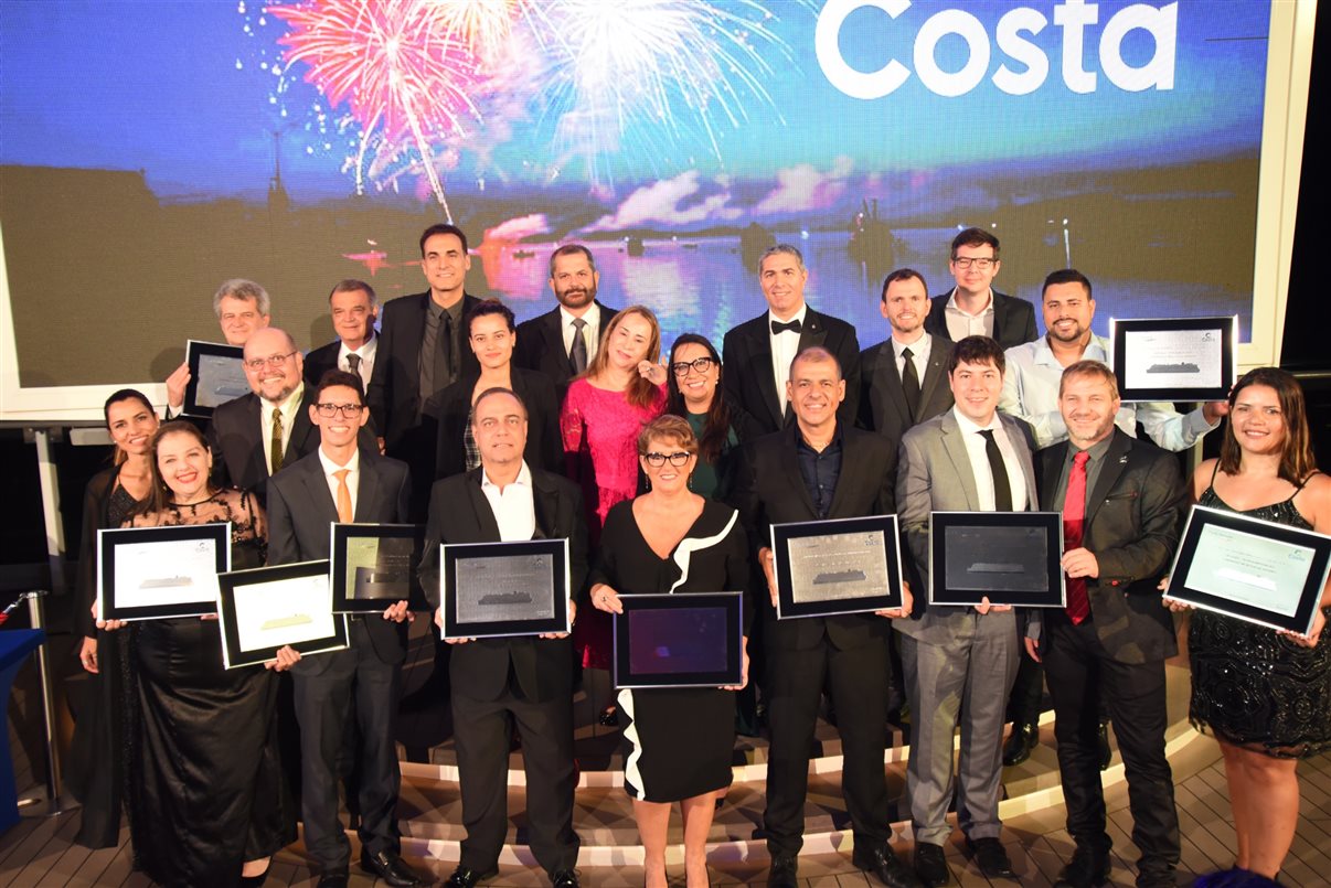 Foram, ao todo, dez empresas premiadas pela Costa Cruzeiros na Convenção Internacional