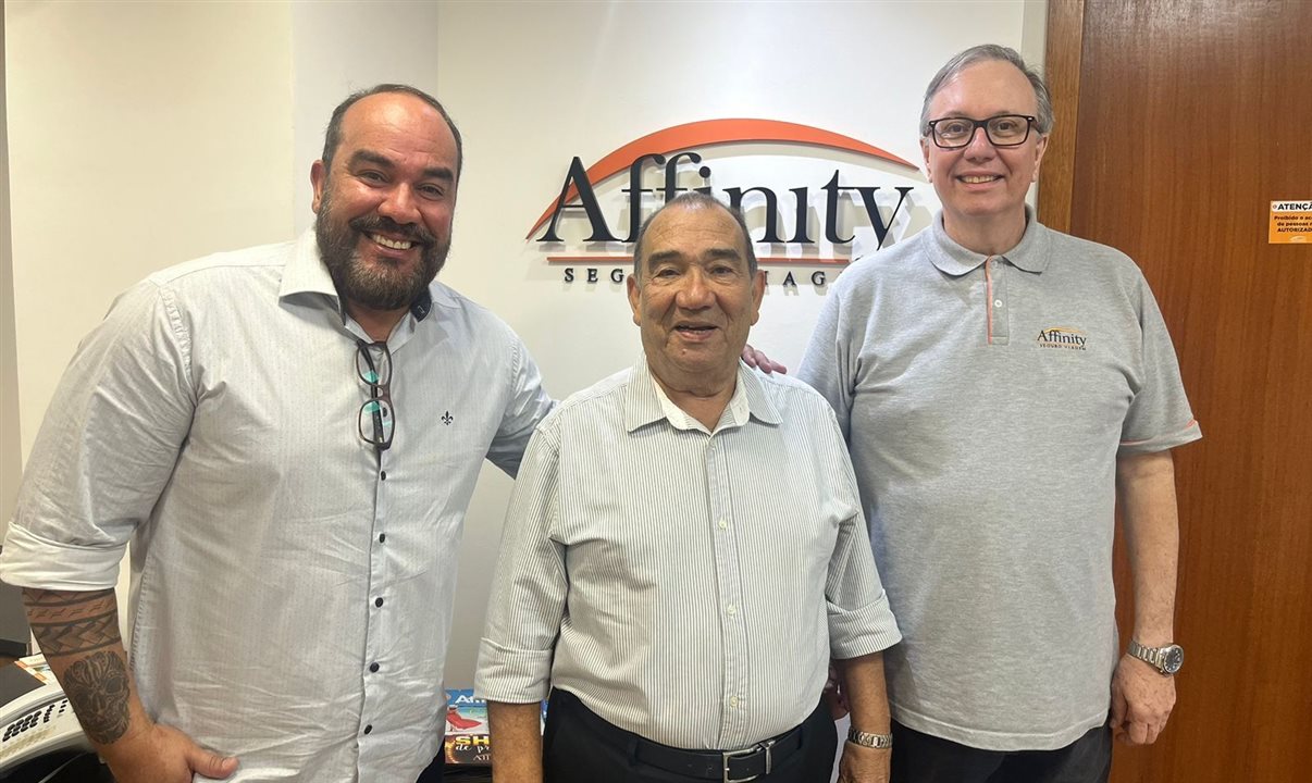 André Ferreira, novo gerente Comercial do Rio, Marilberto França, CEO da Affinity, e José Carlos Menezes, diretor geral da Affinity
