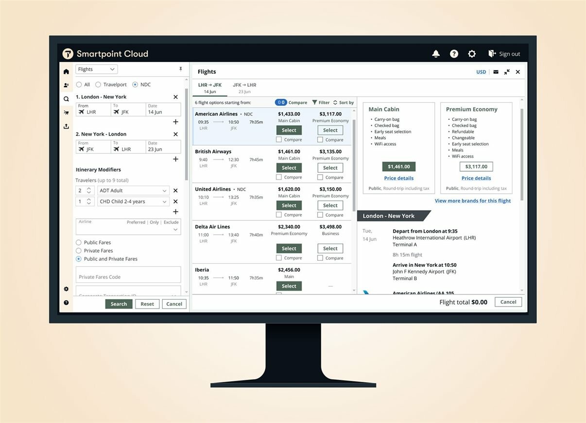 Interface do Smartpoint Cloud