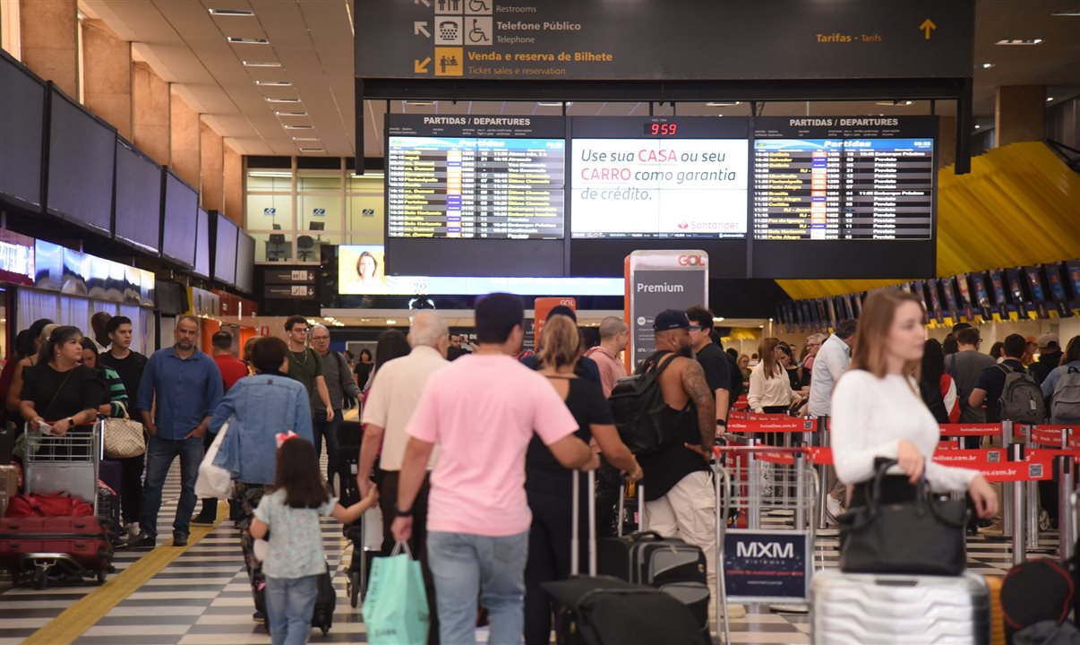 Aeroporto de Congonhas (SP) teve aumento superior a 80% no período analisado