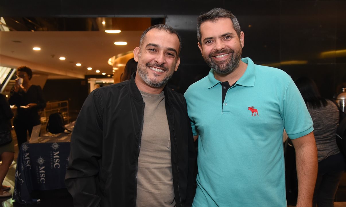 Rud Jakobi e Rodrigo Fernandes, da Elle Prime Viagens, estão otimistas para a chegada do MSC Grandiosa, que será o primeiro da Classe Meraviglia a chagar ao Brasil