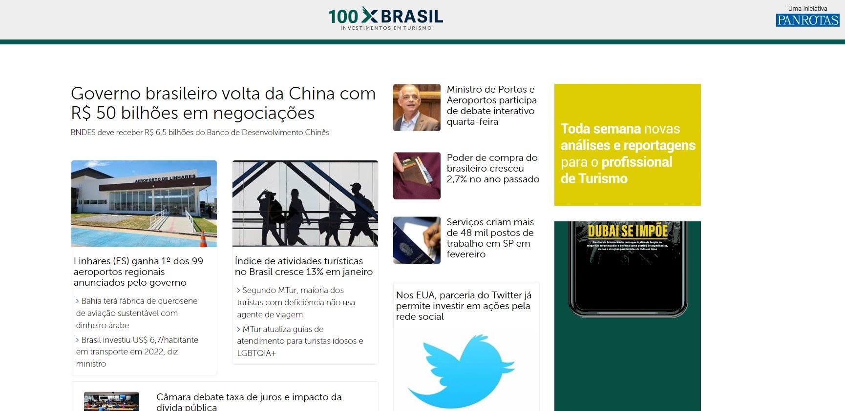 Home page 100xBrasil: www.100xbrasil.com.br