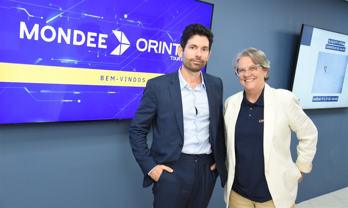 Orestes Fintiklis, vice-chairman do Board da Mondee, e Ana Maria Berto, CEO da Mondee Brasil e Orinter