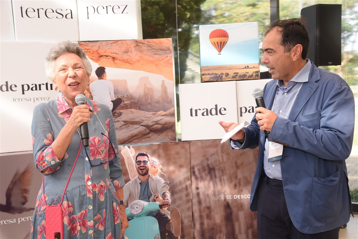 Teresa Perez, fundadora da Teresa Perez Tours, com Tomas Perez, CEO da empresa