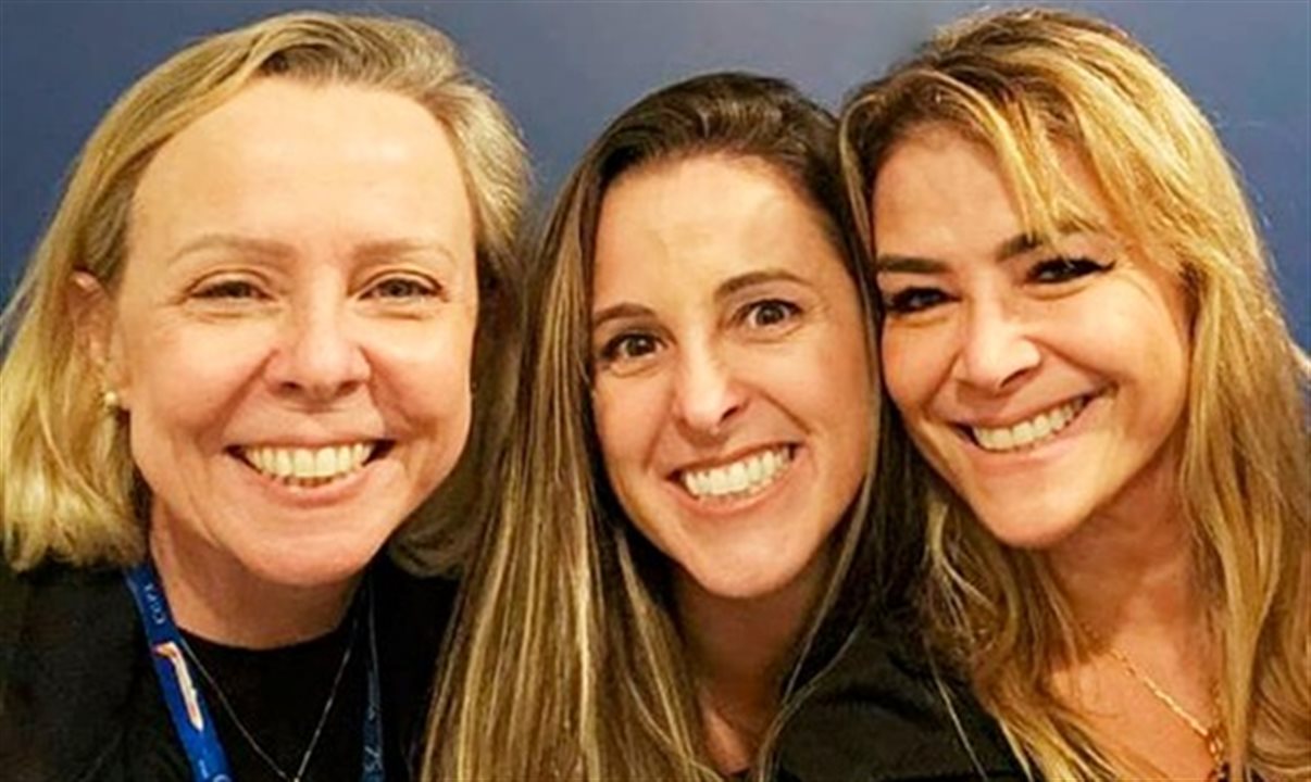 Mônica Afonso, Marina Lawall e Beatriz Lopes, do Copa Airlines