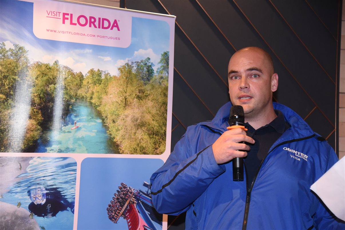 Vitor Santos, da Orinter, destacou as oportunidades de vendas para os agentes de viagens em toda a Flórida