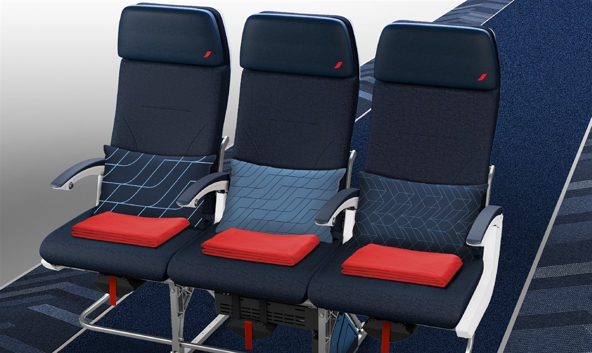 La cabina económica consta de 212 asientos desarrollados conjuntamente con Safran Seats